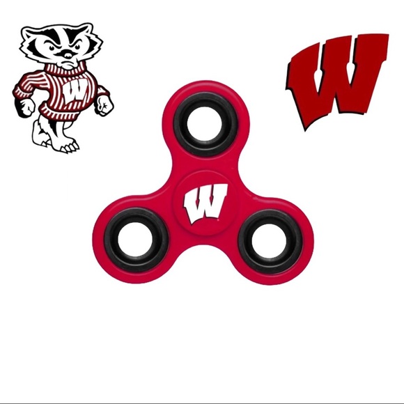 WI BADGERS 2 WAY & 3 WAY Fidget Spinners - Picture 1 of 8